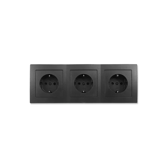 Steckdosen Set McPower Flair “Beginner 3S“ 4-teilig, anthrazit