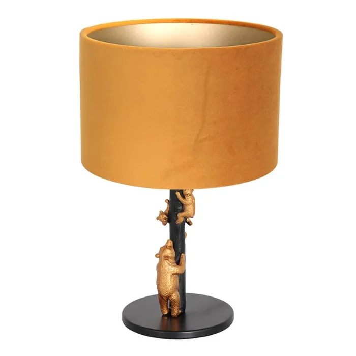 Steinhauer – Designer-Tischlampe Animaux mit goldenem Samt