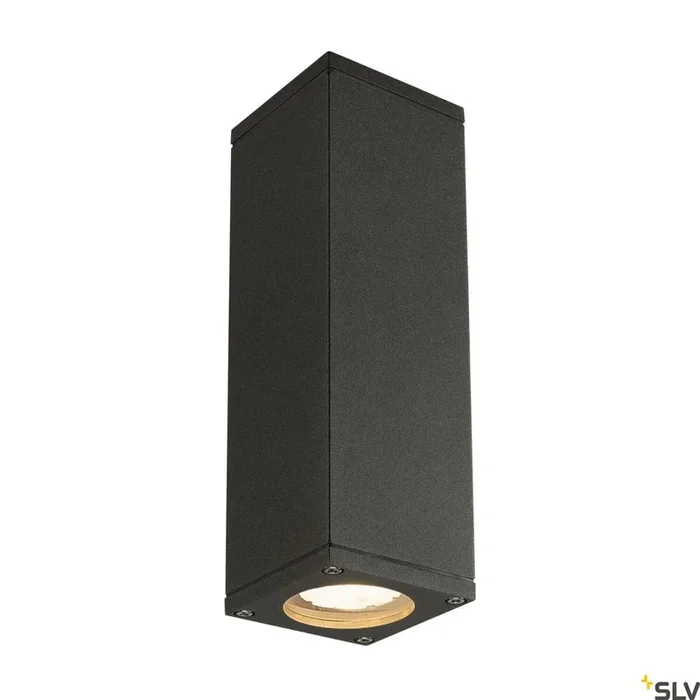 THEO UP/DOWN, Outdoor Wandleuchte, QPAR51, IP44, eckig, up/down, anthrazit, max. 70 W