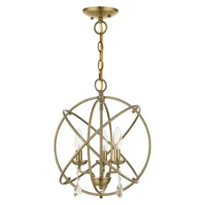 Three Light Convertible Chandelier / Semi Flush2472628