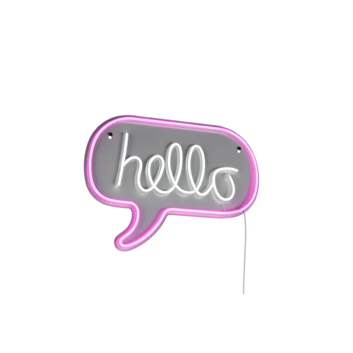 Trio – Neon-Wandleuchte Hello rosa