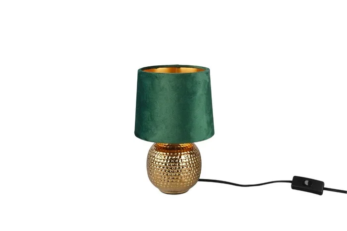 Trio – Tischlampe Sophia Keramikgold mit grün
