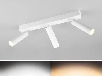 Trio Leuchten Moderner LED Deckenstrahler AMBALA dimmbar 3-flammig Weiß, Breite 44cm