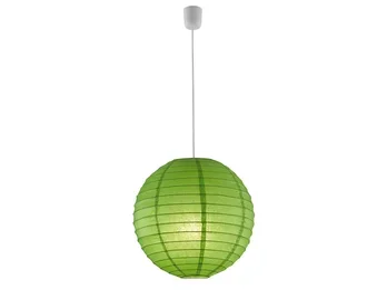 Trio Leuchten Pendelleuchte Japan-Kugel Papier Lampion grün mit dimmbarer LED, Ø 40cm
