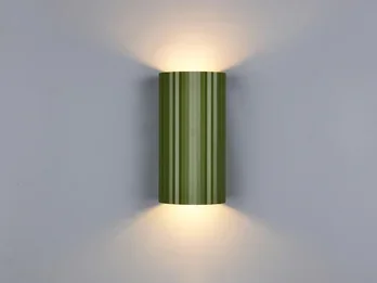 Trio Leuchten Wandleuchte SOKA mit Up and Down Lichteffekt, Metall Grün, Höhe 18cm