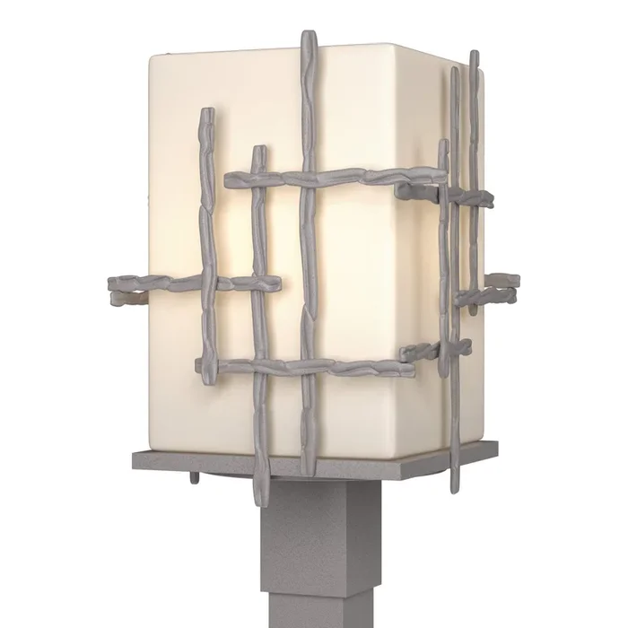 Tura Outdoor Post Light 1-Light Opal Glass (GG) in Coastal Burnished Steel342023-SKT-78-GG0084