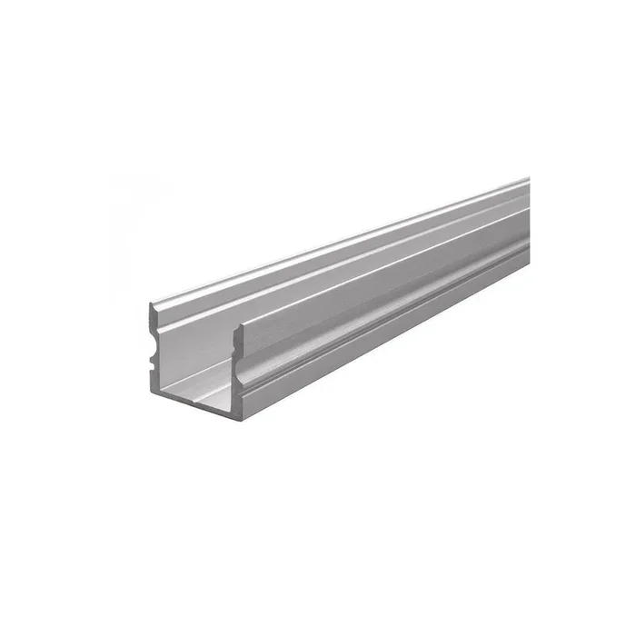 U-Profile High Au-02-12 voor LED-strepen van 12-13,3 mm, zilver, geborsteld, 2000 mm