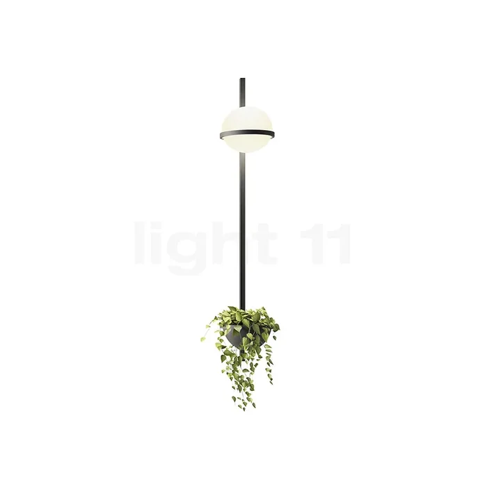 Vibia Palma Wandleuchte LED vertikal – mit Pflanzentopf