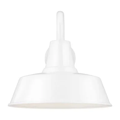 Visual Comfort Studio Barn Light One Light Outdoor Wall Lantern in White – 8737401EN3-15