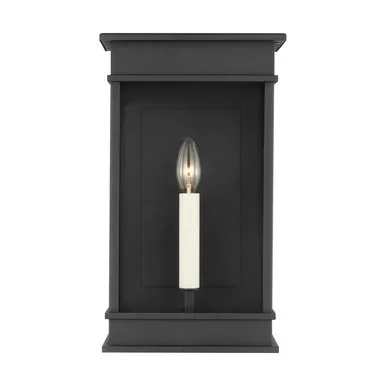 Visual Comfort Studio Cupertino One Light Outdoor Wall Sconce in Textured Black – CO1511TXB