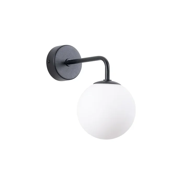 Wandlampe Astral Glasschirm weiß schwarz 1-flammig