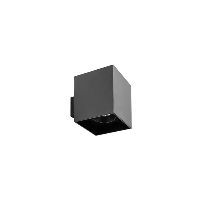 Wandleuchte M1, f�r LED Modul (exkl.), eckig, Blende versenkt, Halterung vertieft, schwenkbar, strukturschwarz