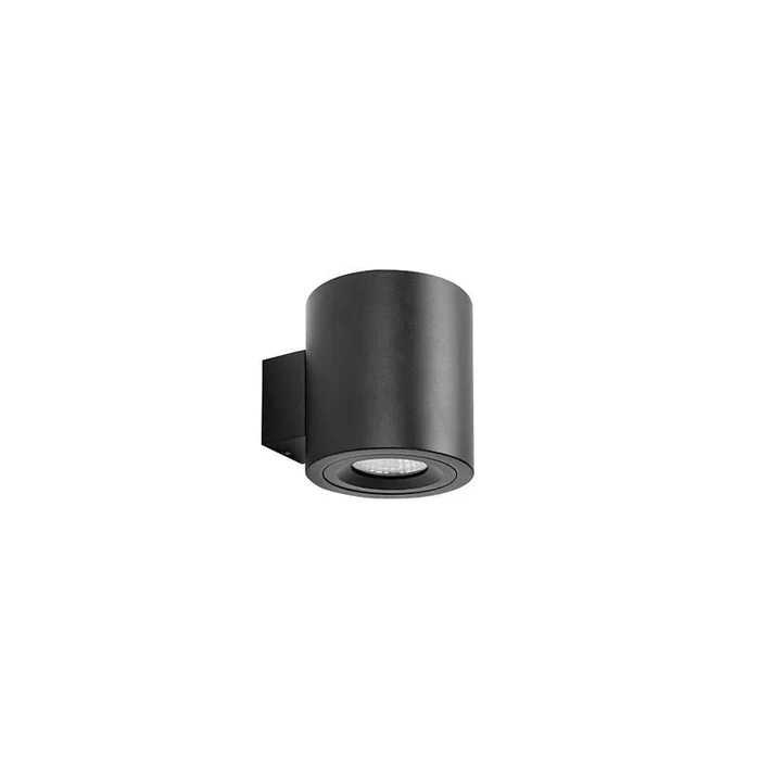 Wandleuchte M1, f�r LED Modul (exkl.), rund, Blende glatt, Halterung b�ndig, starr, strukturschwarz