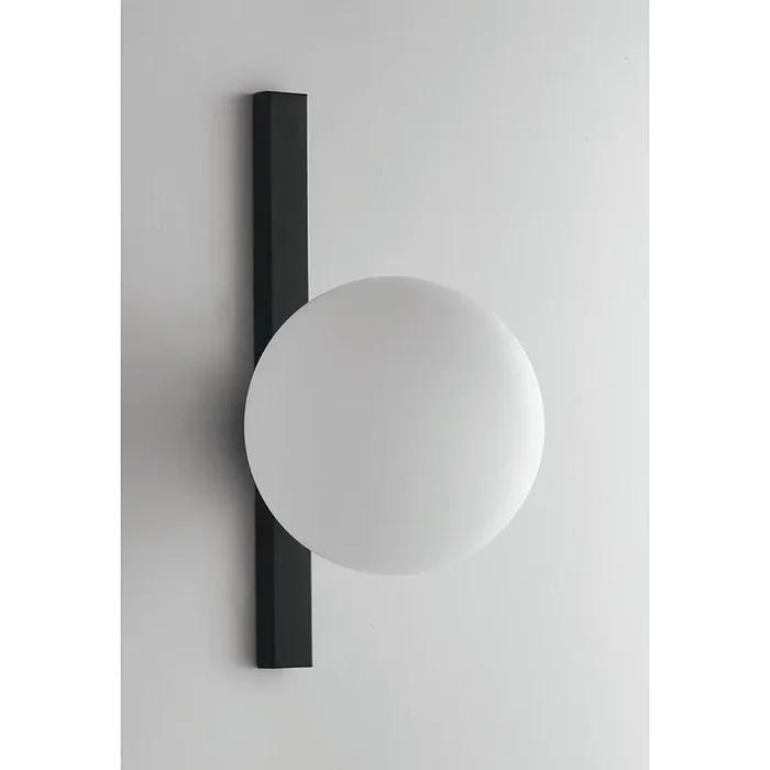 Wandleuchte PLUTO, 1x E14, IP20, mit Schalter, schwarz