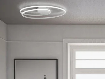 Wofi LED Deckenleuchte NIA flach dimmbar Weiß, Breite 61cm