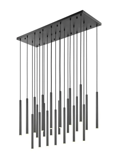 Z-Lite Forest LED Linear Chandelier in Matte Black – 919MP24-23L-MB-LED