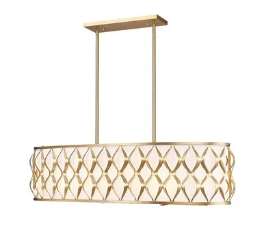 Z-Lite Harden Ten Light Linear Chandelier in Modern Gold – 1948-42L-MGLD