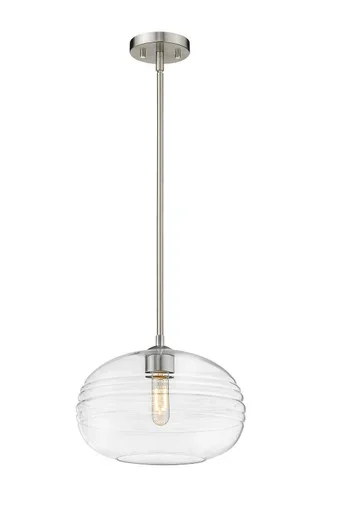 Z-Lite Harmony One Light Pendant in Brushed Nickel – 486P14-BN