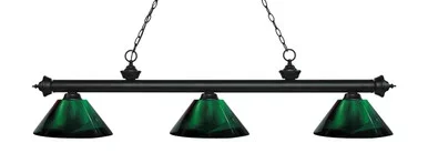 Z-Lite Riviera Three Light Billiard in Matte Black – 200-3MB-ARG